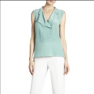 BCBGMaxAzria Kori Sleeveless Silk Top XXS